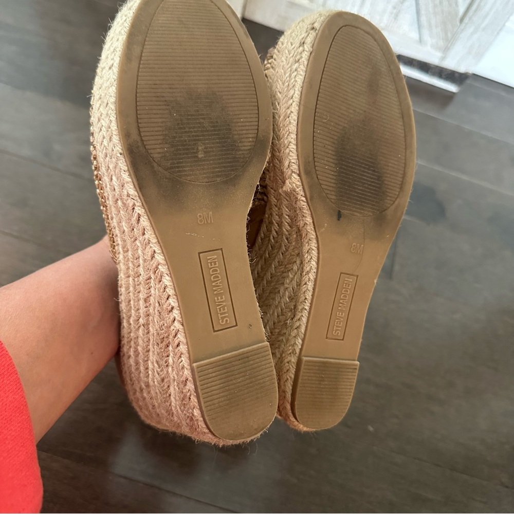 Steve Madden Lorant Raffia Espadrille Wedge Sandals Boho Ankle Strap Platform‎ 8 - Picture 7 of 10
